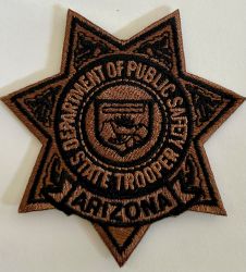 Arizona Department of Public Safety "DPS" STATE TROOPER Soft Badge with VELCRO
